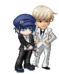 Naoto and Soji in a tux 