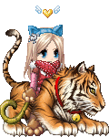 cat girl with tiger