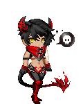 Little red and black demon