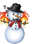 smokeing snowman