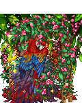 The parrot in the orchard