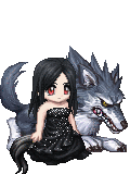 half demon girl and her wolf