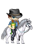cowboy on horse with frog