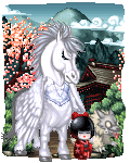 Pegasus & Wolfie in Zen Garden