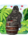 Donkey Kong and the DK barrel