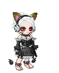 goth kitty with her MP3 player