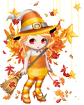 Autumn Candy Corn Witch