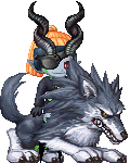 Midna riding wolf